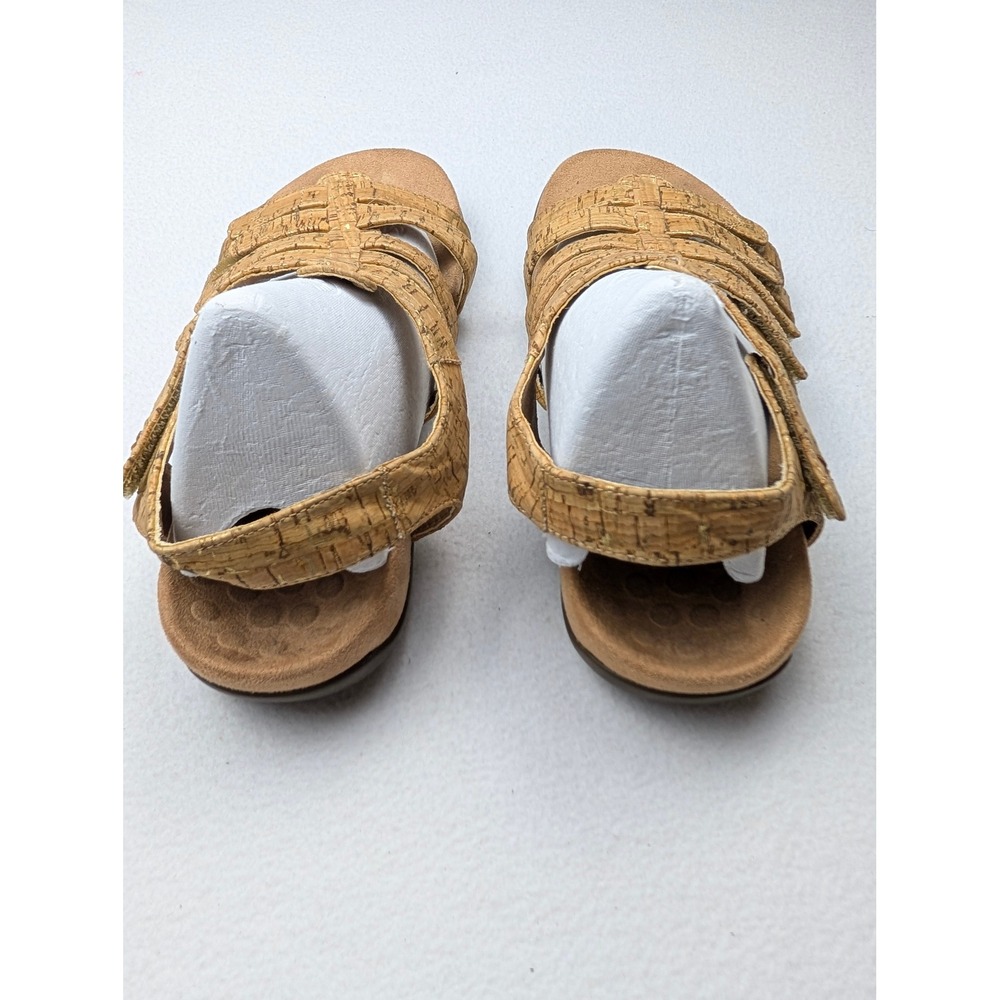 Vionic Amber Cork Gold Fleck Adjustable Strappy Orthotic Sandals Womens Size 8 - Picture 3 of 7